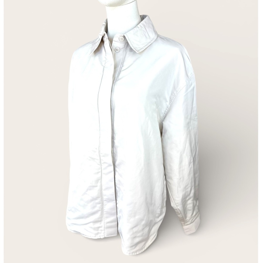 Alo Yoga NWT SZ XS Explorer Button Down Bone White Oversized Shacket W5114R - Picture 6 of 16